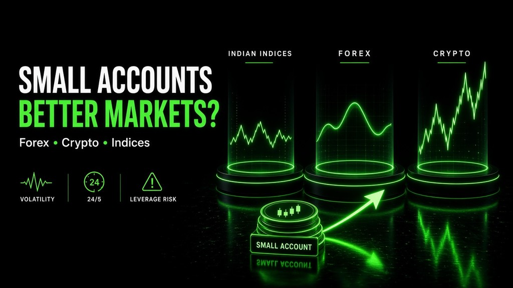 Better Markets for Small Trading Accounts: Forex, Crypto, or Indian Indices?